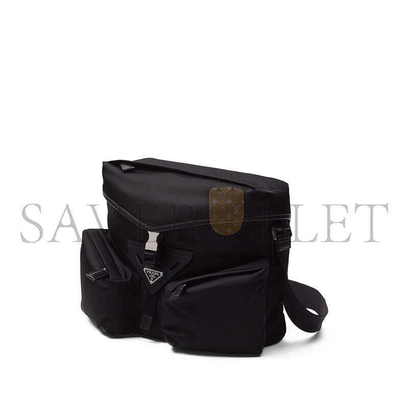 Pra*a re-nylon and leather shoulder bag 2vd062 (29*23*15cm)